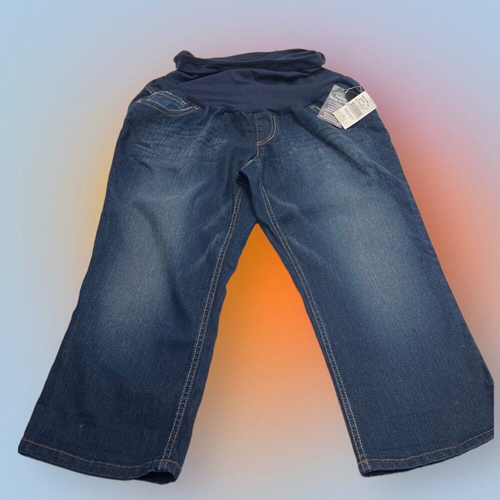 OH BABY by MOTHERHOOD Women’s Large Capri Length Maternity Blue Jeans